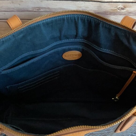 Fossil Bags | Fossil Sydney Tote | Blue - Picture 5 of 5